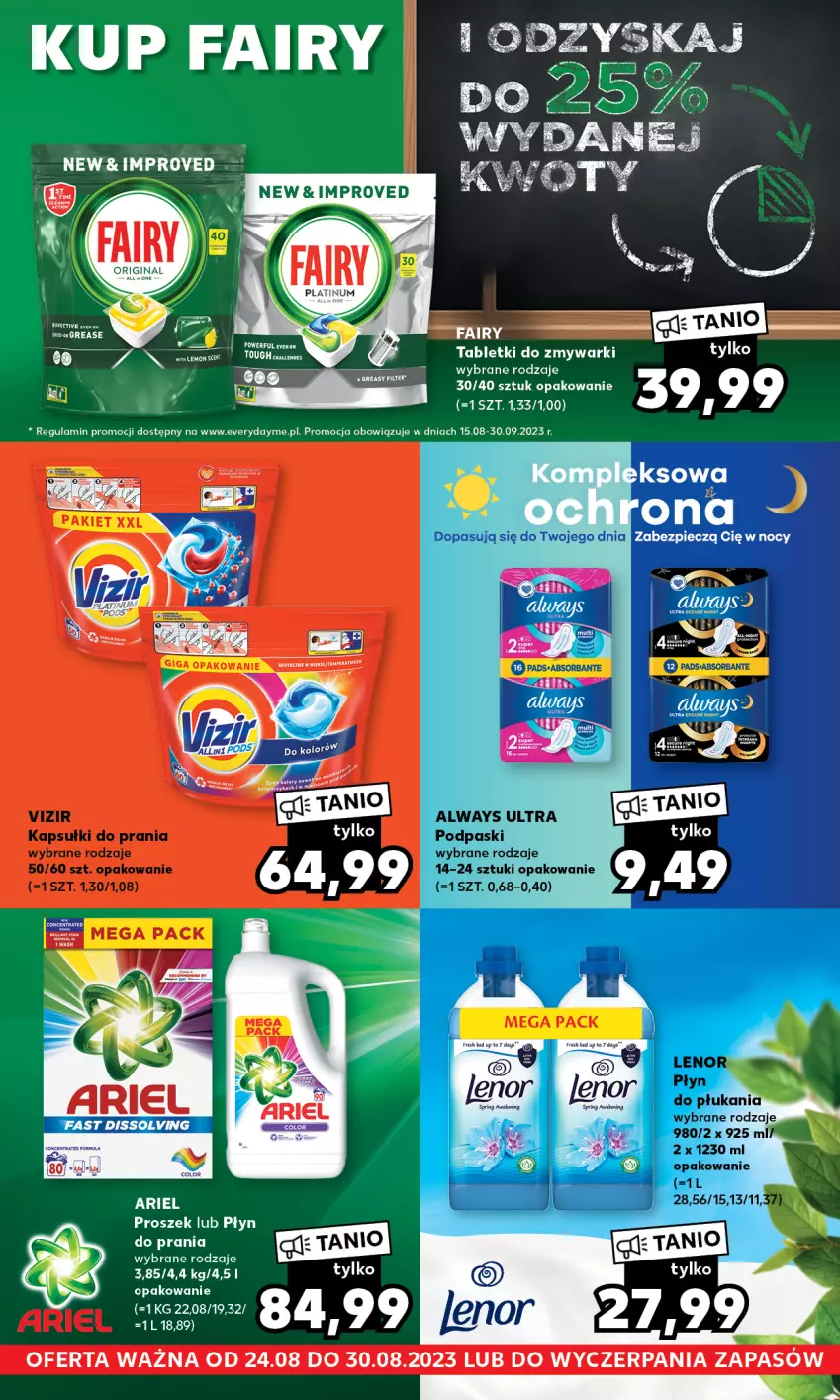 Gazetka promocyjna Kaufland - Kaufland - ważna 24.08 do 30.08.2023 - strona 2 - produkty: Ariel, Fa, Fairy, Kapsułki do prania, Płyn do prania, Vizir