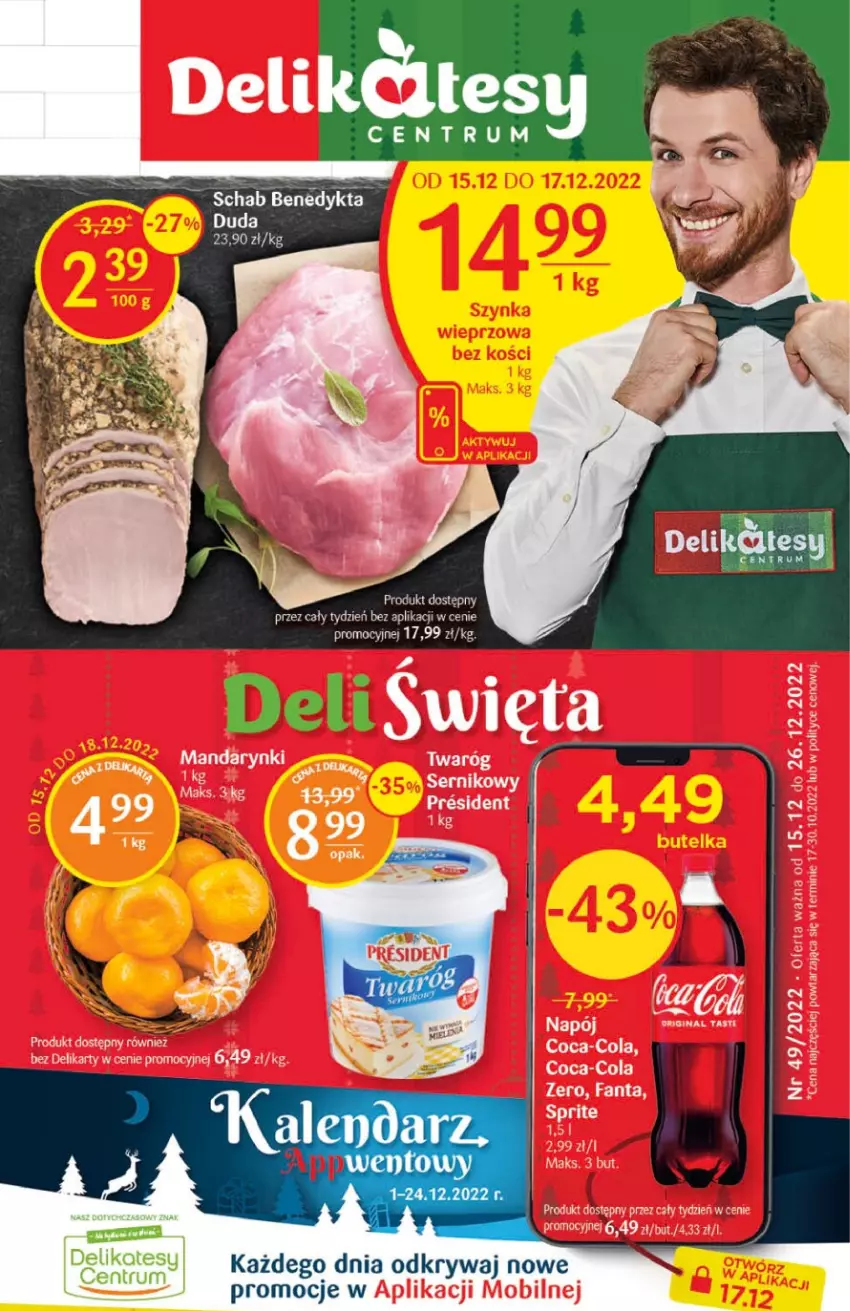 Gazetka promocyjna Delikatesy Centrum - Gazetka DC49 - ważna 15.12 do 26.12.2022 - strona 1 - produkty: Duda, Rum, Schab Benedykta