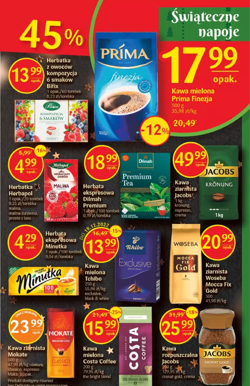 Gazetka promocyjna Delikatesy Centrum - Gazetka DC49 - ważna 15.12 do 26.12.2022 - strona 25 - produkty: Dilmah, Fa, Herbapol, Kawa, LG, Piwa, Torebka