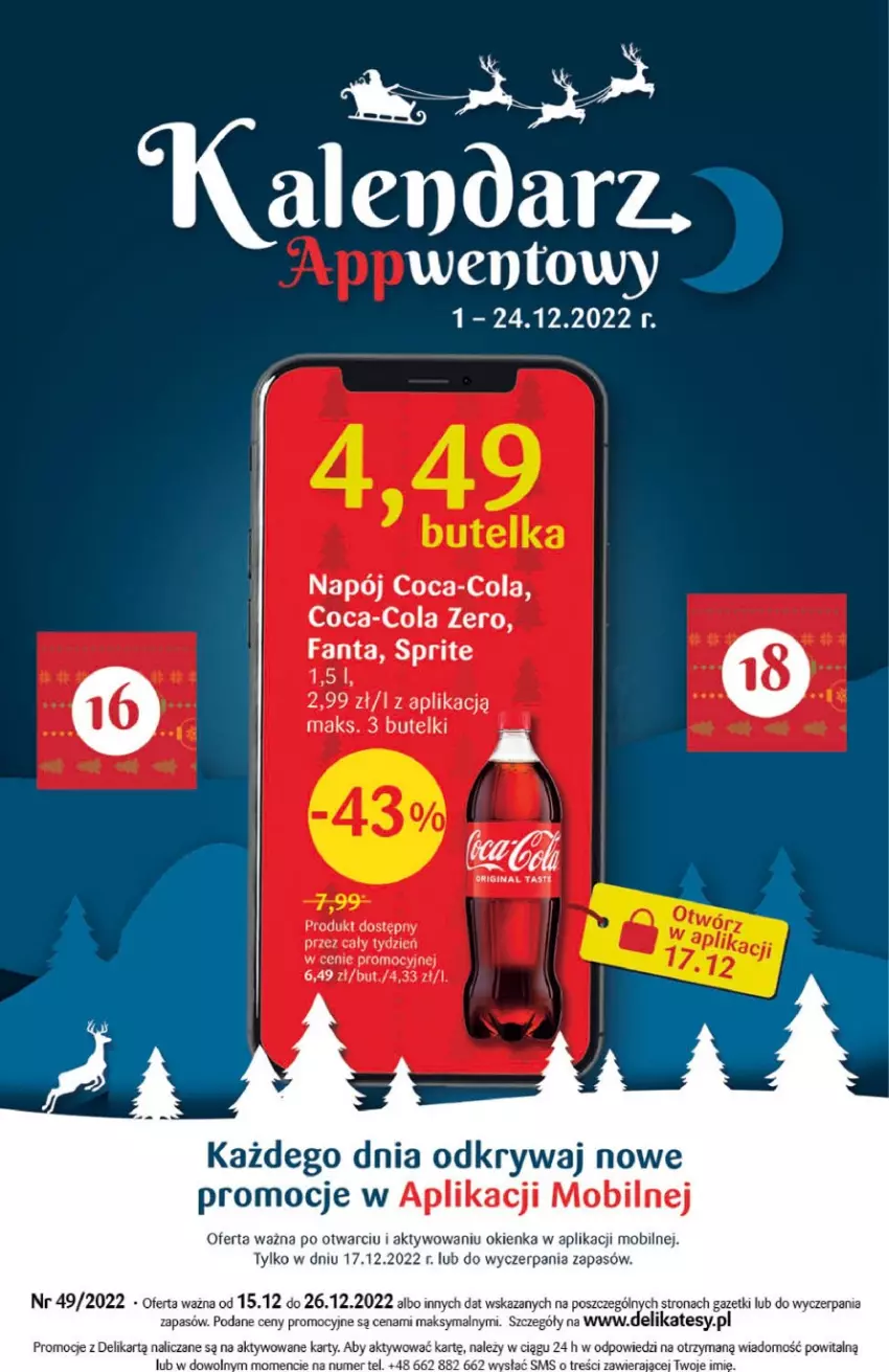 Gazetka promocyjna Delikatesy Centrum - Gazetka DC49 - ważna 15.12 do 26.12.2022 - strona 32 - produkty: Coca-Cola, Fa, Fanta, Mobil, Napój, Sprite