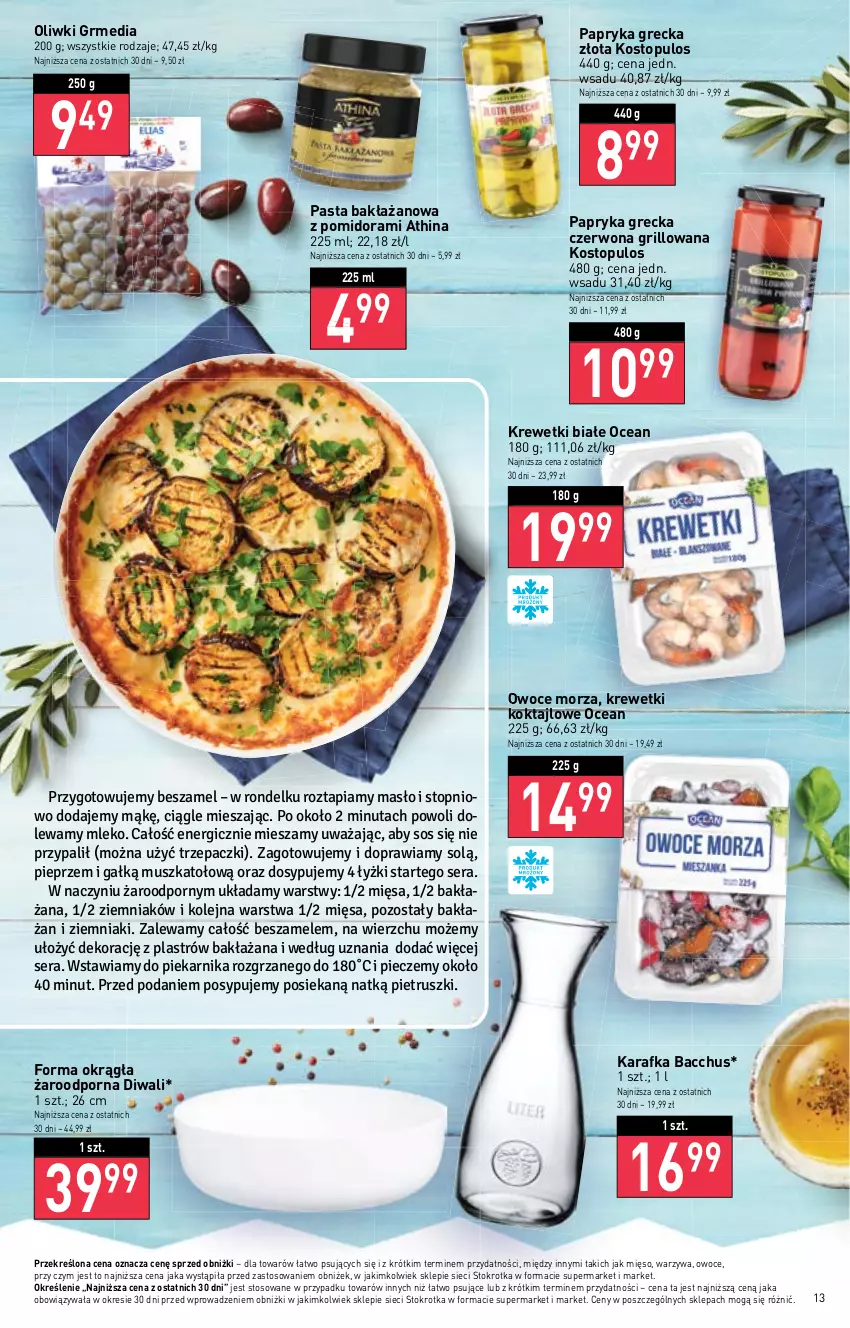 Gazetka promocyjna Stokrotka - Supermarket - ważna 25.05 do 31.05.2023 - strona 15 - produkty: Grill, Karafka, Krewetki, Masło, Mięso, Mleko, Mus, Olej, Oliwki, Owoce, Owoce morza, Papryka, Piec, Piekarnik, Pieprz, Por, Rondel, Ser, Sos, Top, Warzywa, Ziemniaki