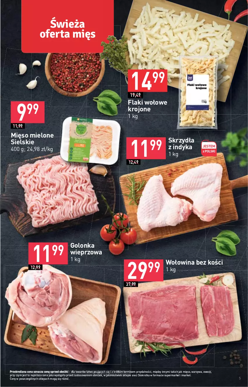 Gazetka promocyjna Stokrotka - Supermarket - ważna 25.05 do 31.05.2023 - strona 7 - produkty: Flaki, Flaki wołowe, Golonka wieprzowa, Mięso, Mięso mielone, Owoce, Warzywa, Wołowina, Wołowina bez kości