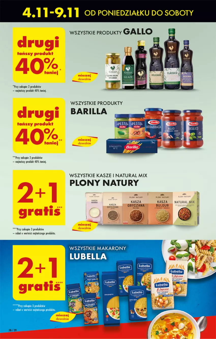 Gazetka promocyjna Biedronka - Od poniedzialku - ważna 04.11 do 09.11.2024 - strona 44 - produkty: Barilla, Bell, Bella, Bulgur, Fa, Gry, Kasza, LG, Lubella, Makaron