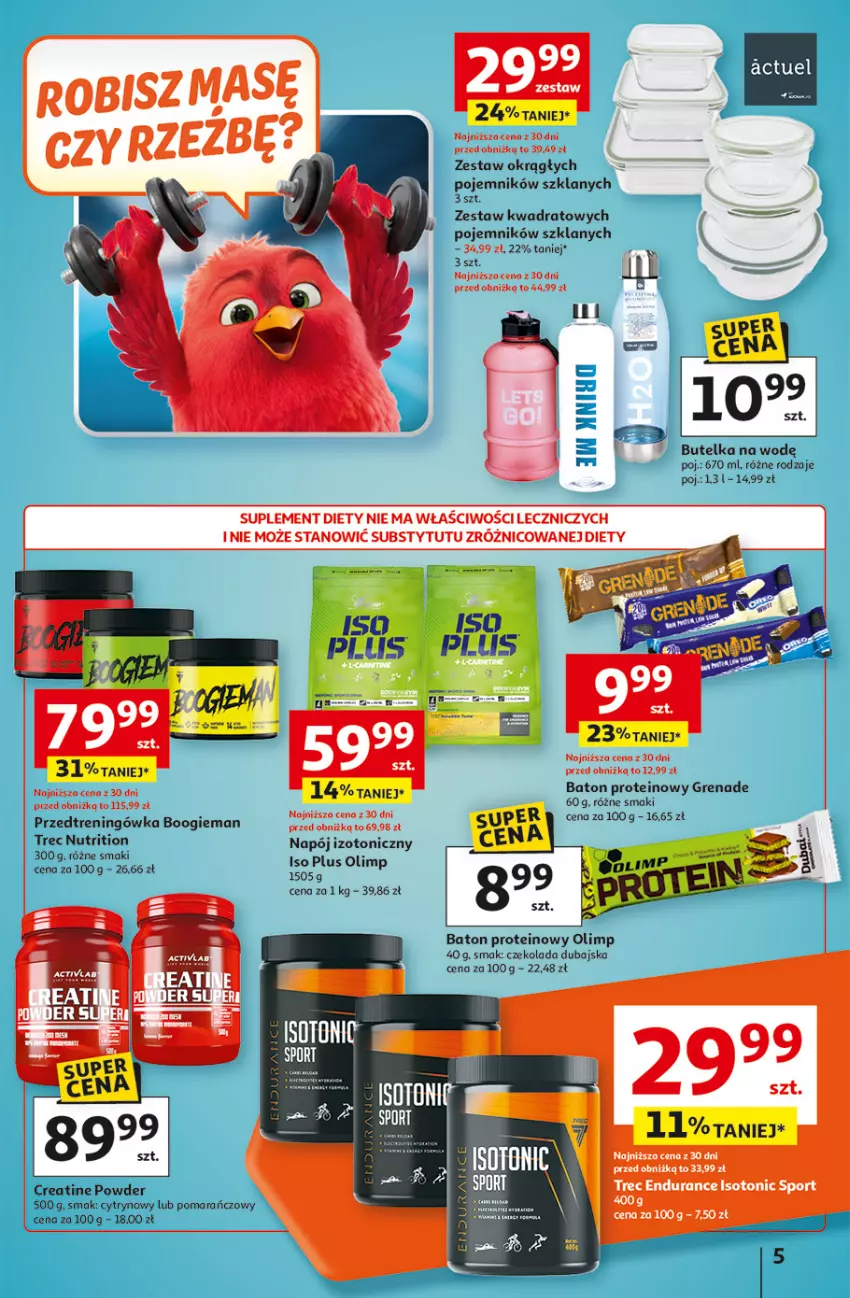 Gazetka promocyjna Auchan - Gazetka 30 Lat Hipermarket Auchan - ważna 12.02 do 18.02.2026 - strona 5 - produkty: Baton, Czekolada, Napój, Napój izotoniczny, Pojemnik, Suplement diety, Znicz