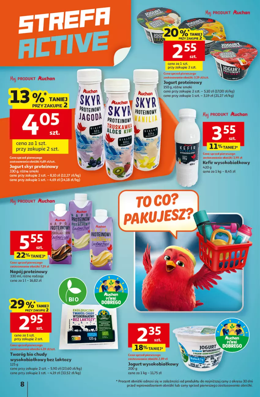 Gazetka promocyjna Auchan - Gazetka 30 Lat Hipermarket Auchan - ważna 12.02 do 18.02.2026 - strona 8 - produkty: Jogurt, Kefir, Napój, Sok, Twaróg