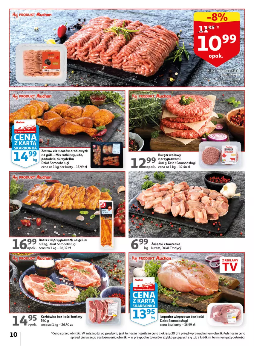 Gazetka promocyjna Auchan - Gazetka Wiosenne korzyści Hipermarket Auchan - ważna 20.04 do 26.04.2023 - strona 10 - produkty: Boczek, Grill, Kotlet, Kurczak, O nas