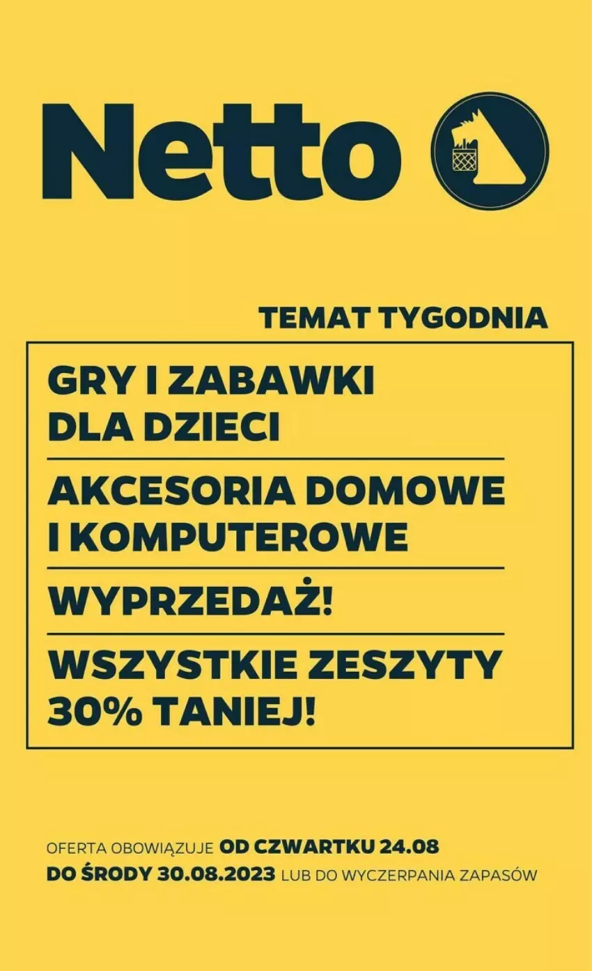 Gazetka promocyjna Netto - ważna 24.08 do 30.08.2023 - strona 1 - produkty: Dzieci, Gry, Komputer