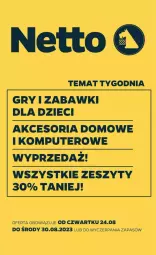 Gazetka promocyjna Netto - Gazetka - ważna od 30.08 do 30.08.2023 - strona 1 - produkty: Gry, Dzieci, Komputer