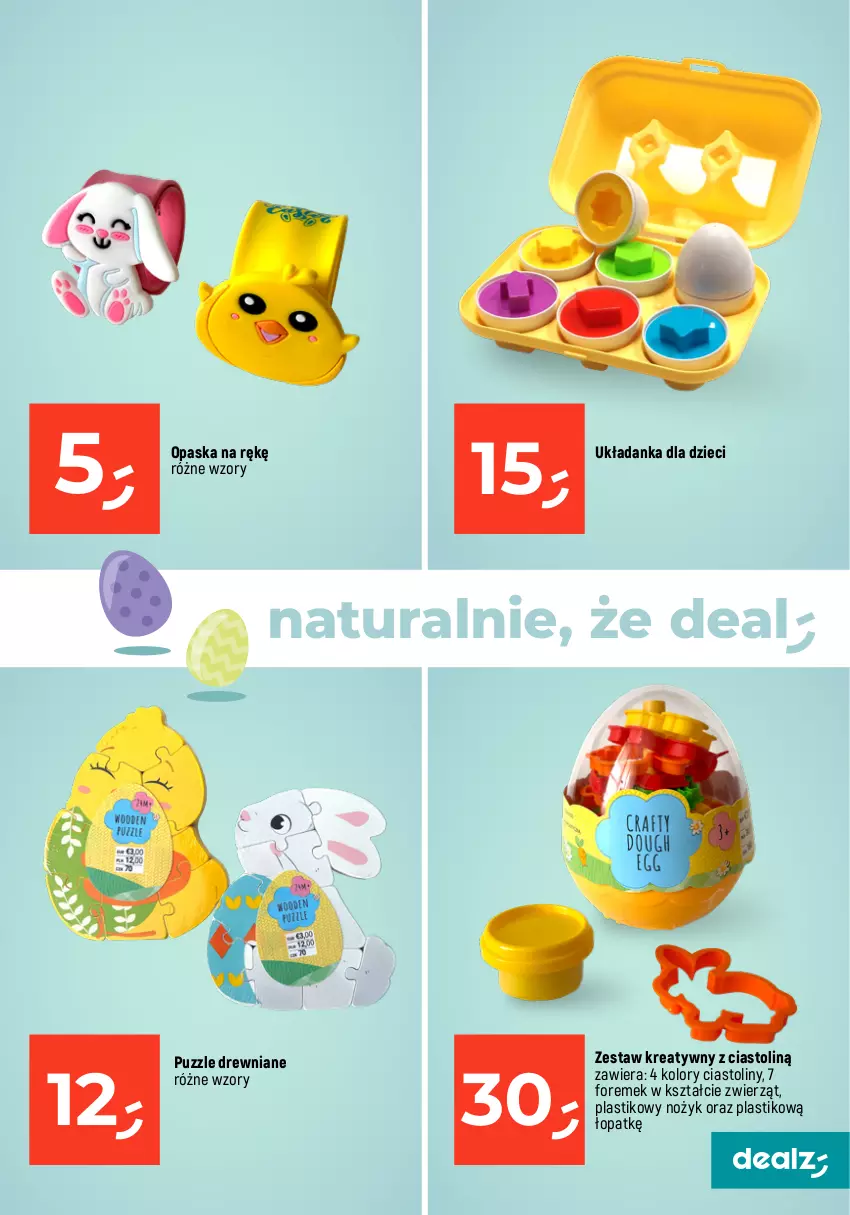 Gazetka promocyjna Dealz - MAKE A DEALZ - ważna 14.03 do 20.03.2024 - strona 25 - produkty: Dzieci, Fa, Noż, Opaska, Pasek, Pojemnik, Puzzle, Układanka