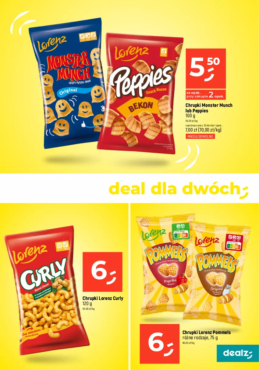 Gazetka promocyjna Dealz - MAKE A DEALZ - ważna 14.03 do 20.03.2024 - strona 29 - produkty: Chipsy, Chrupki, Lorenz, Monster Munch