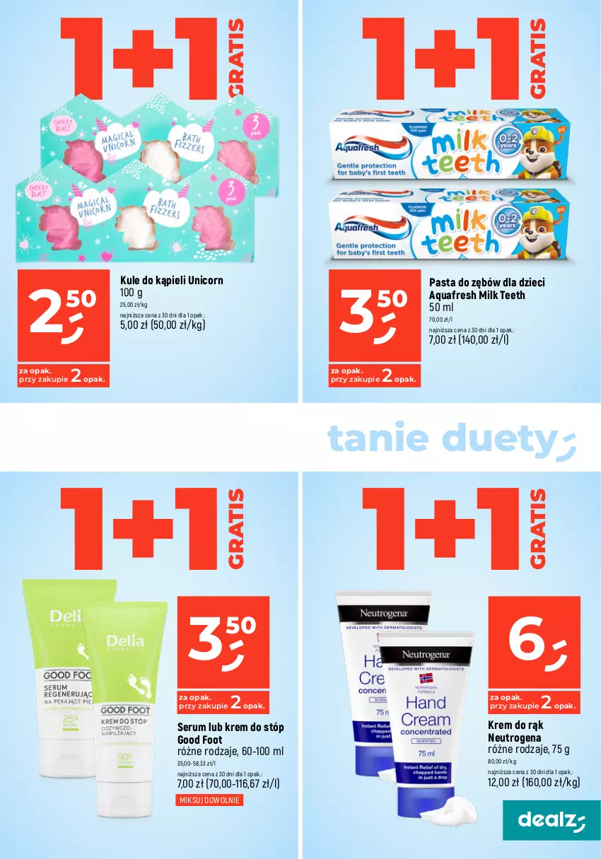 Gazetka promocyjna Dealz - MAKE A DEALZ - ważna 14.03 do 20.03.2024 - strona 33 - produkty: Aquafresh, Barbie, Dzieci, Gra, Krem do rąk, Krem do stóp, Neutrogena, Odżywka, Pasta do zębów, Rum, Ser, Serum, Szampon