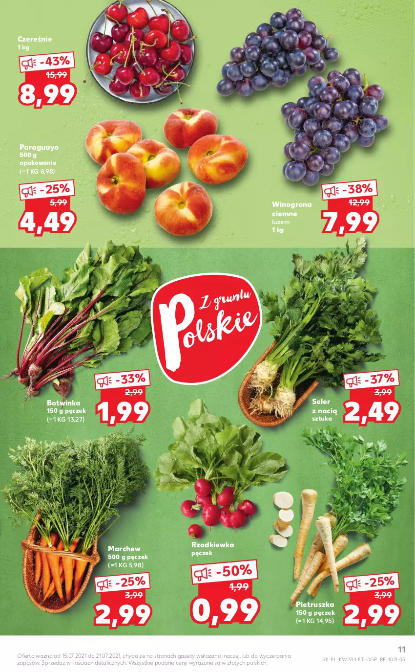 Gazetka promocyjna Kaufland - OFERTA TYGODNIA - ważna 15.07 do 21.07.2021 - strona 11 - produkty: Inka, Pietruszka, Rzodkiewka, Wino, Winogrona