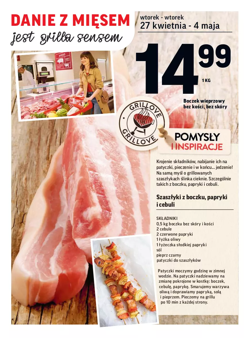 Gazetka promocyjna Intermarche - Grill majowy - ważna 27.04 do 04.05.2021 - strona 14 - produkty: Boczek, Boczek wieprzowy, Grill, Inka, Piec, Pieprz, Sól, Warzywa