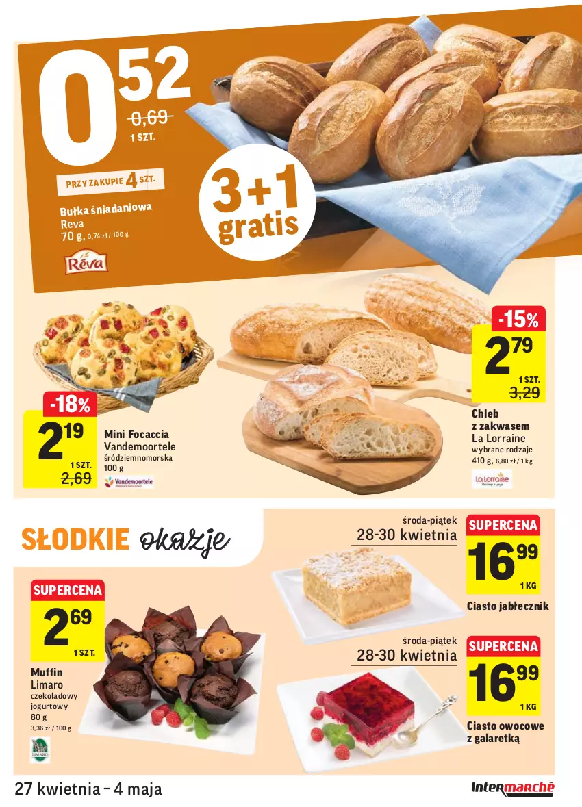 Gazetka promocyjna Intermarche - Grill majowy - ważna 27.04 do 04.05.2021 - strona 21 - produkty: Bułka, Chleb, Danio, Focaccia, Gala, Jogurt