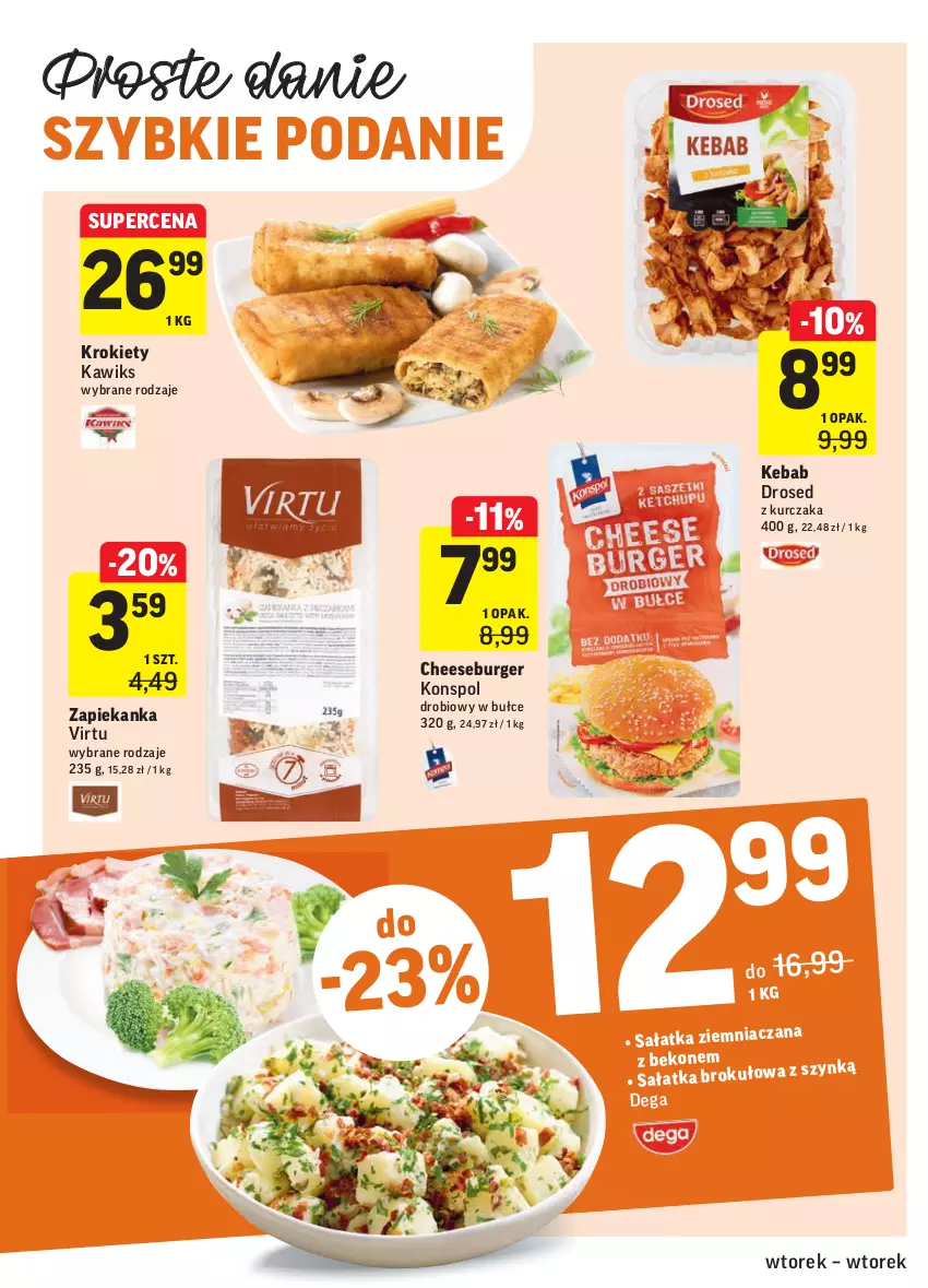 Gazetka promocyjna Intermarche - Grill majowy - ważna 27.04 do 04.05.2021 - strona 30 - produkty: Beko, Burger, Dega, Kebab, Krokiety, Kurczak, Sałat, Sałatka, Virtu, Zapiekanka