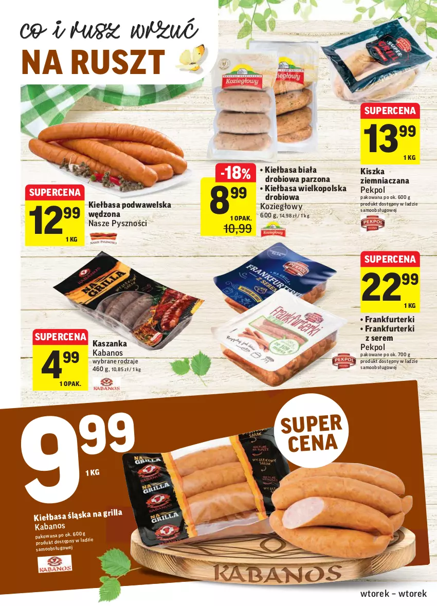 Gazetka promocyjna Intermarche - Grill majowy - ważna 27.04 do 04.05.2021 - strona 4 - produkty: Frankfurterki, Grill, Kabanos, Kasza, Kaszanka, Kiełbasa, Kiełbasa biała, Kiełbasa podwawelska, Pekpol, Ser, Wawel