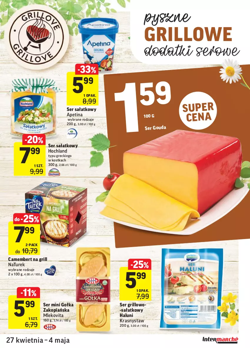 Gazetka promocyjna Intermarche - Grill majowy - ważna 27.04 do 04.05.2021 - strona 5 - produkty: Camembert, Gołka Zakopiańska, Gouda, Grill, Hochland, Mleko, Mlekovita, NaTurek, Sałat, Ser