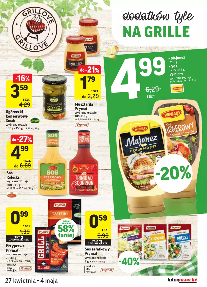 Gazetka promocyjna Intermarche - Grill majowy - ważna 27.04 do 04.05.2021 - strona 7 - produkty: Grill, Majonez, Mus, Musztarda, Prymat, Sałat, Ser, Sos, Winiary