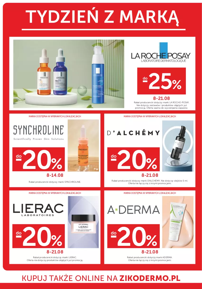 Gazetka promocyjna Ziko - Gazetka Ziko Dermo - ważna 08.08 do 21.08.2024 - strona 22 - produkty: La Roche-Posay, Lierac, Olej