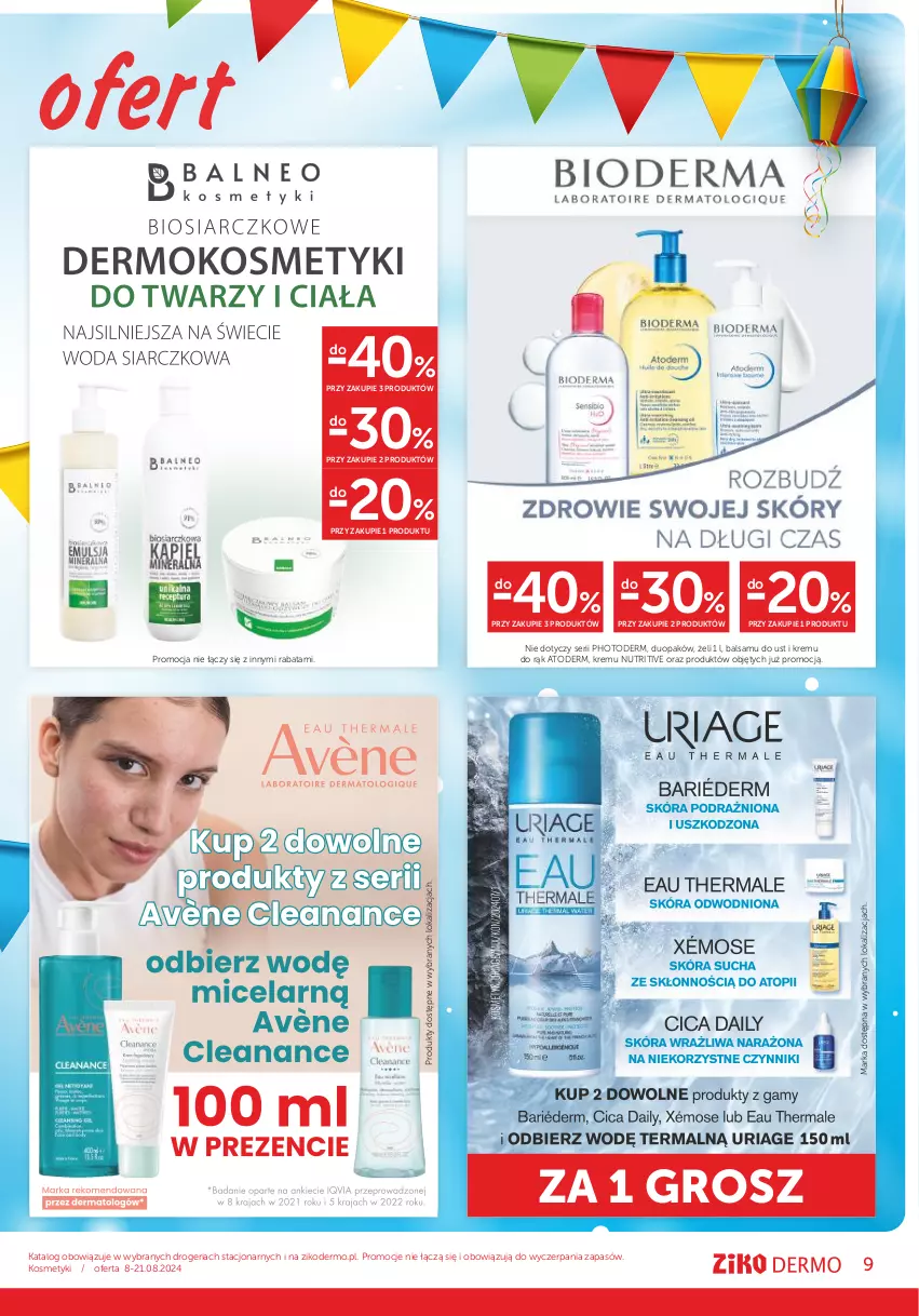 Gazetka promocyjna Ziko - Gazetka Ziko Dermo - ważna 08.08 do 21.08.2024 - strona 9 - produkty: Atoderm, Ser