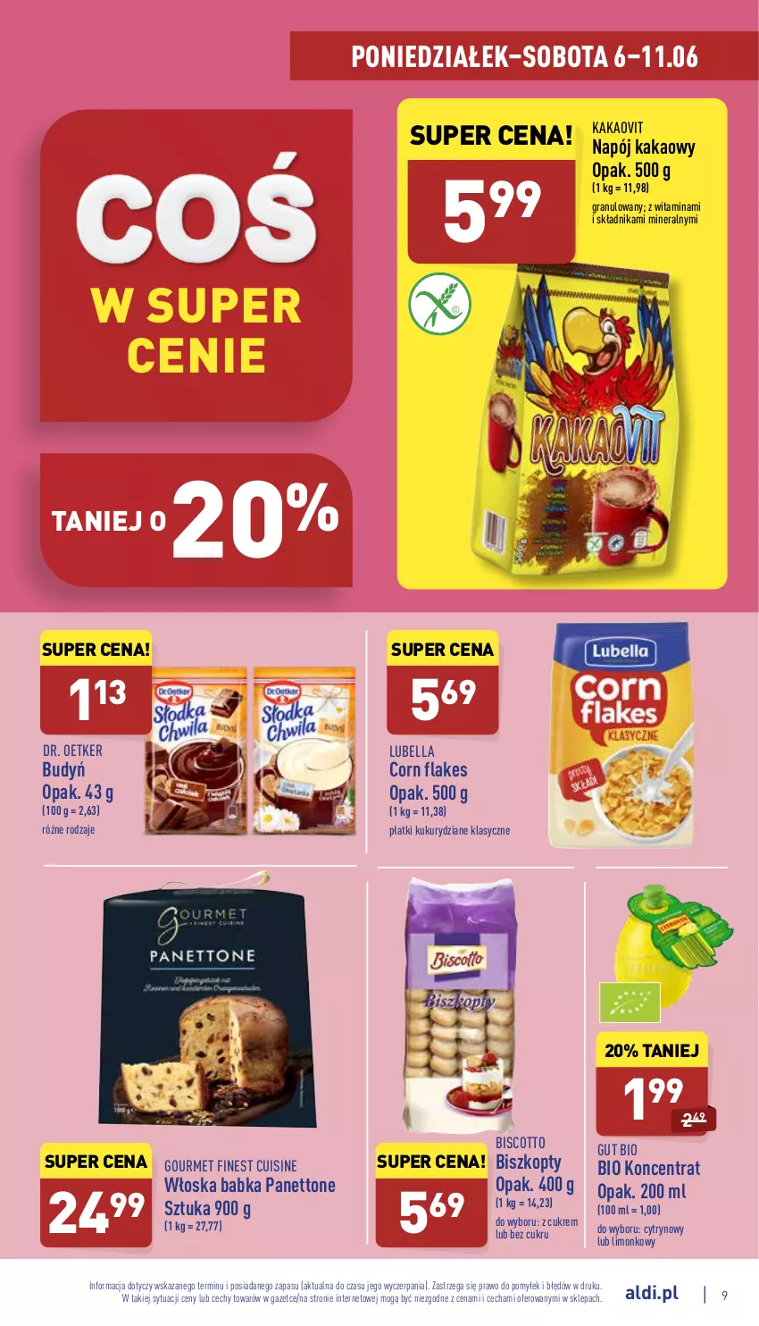 Gazetka promocyjna Aldi - Pełny katalog - ważna 06.06 do 11.06.2022 - strona 9 - produkty: Babka, Bell, Bella, Biszkopty, Budyń, Corn flakes, Dr. Oetker, Gra, Kakao, Lubella, Napój