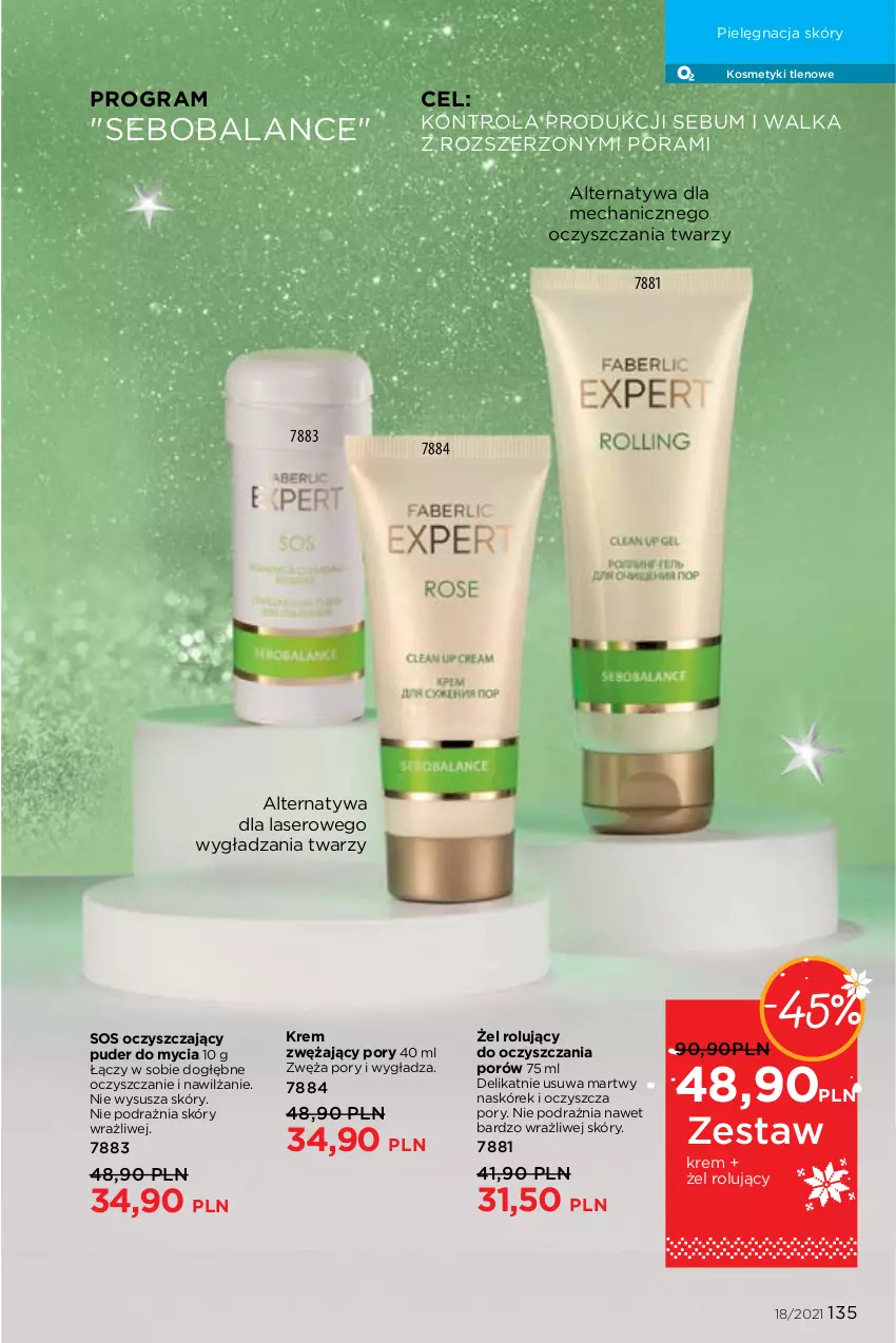 Gazetka promocyjna Faberlic - Gazetka - ważna 06.12 do 26.12.2021 - strona 135 - produkty: Gra, Pielęgnacja skóry, Por, Puder, Ser, Sos