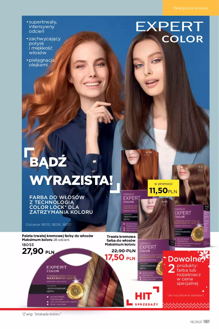 Gazetka promocyjna Faberlic - Gazetka - ważna 06.12 do 26.12.2021 - strona 181 - produkty: Cień, Fa, Farba do włosów, Olej, Paleta, Pielęgnacja włosów