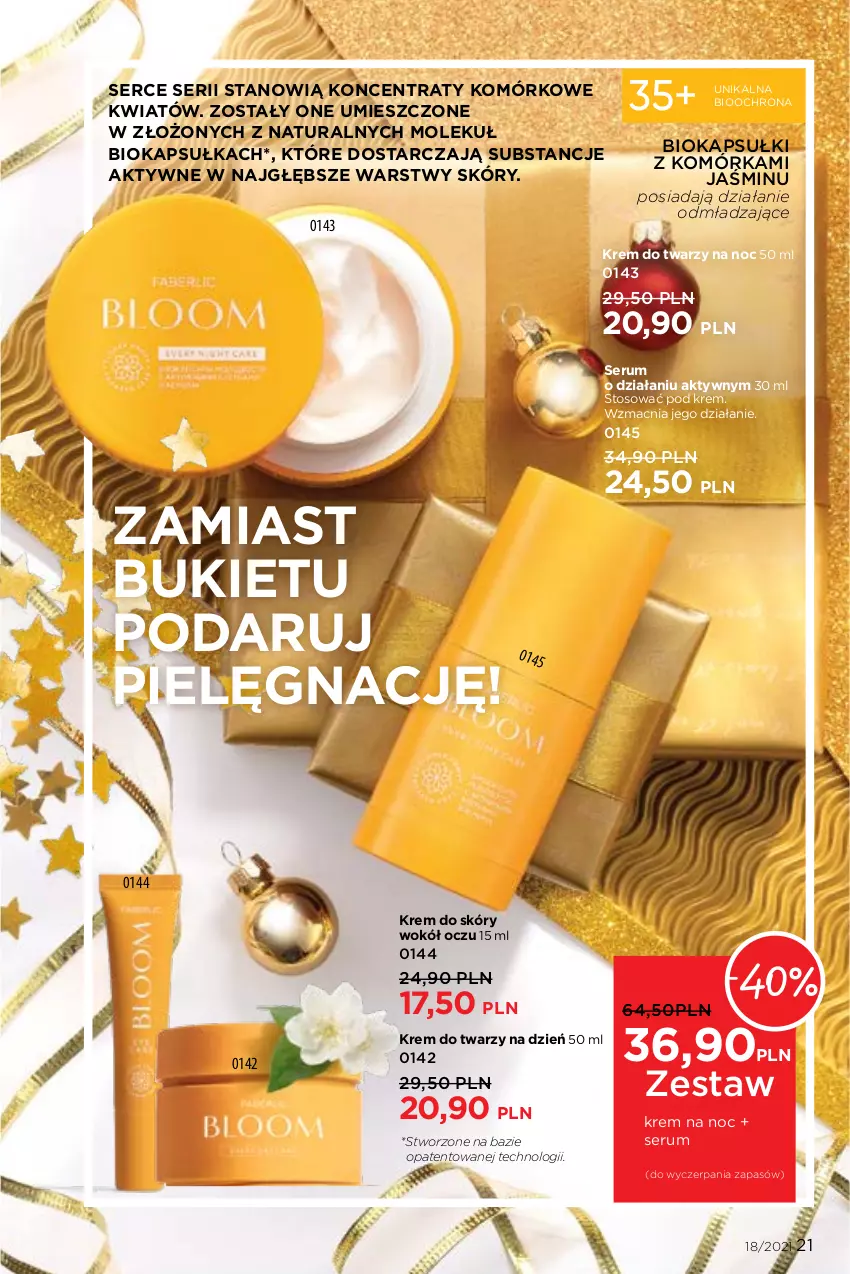 Gazetka promocyjna Faberlic - Gazetka - ważna 06.12 do 26.12.2021 - strona 21 - produkty: Biokap, Bukiet, Krem do twarzy, Krem na noc, Okap, Rum, Ser, Serum