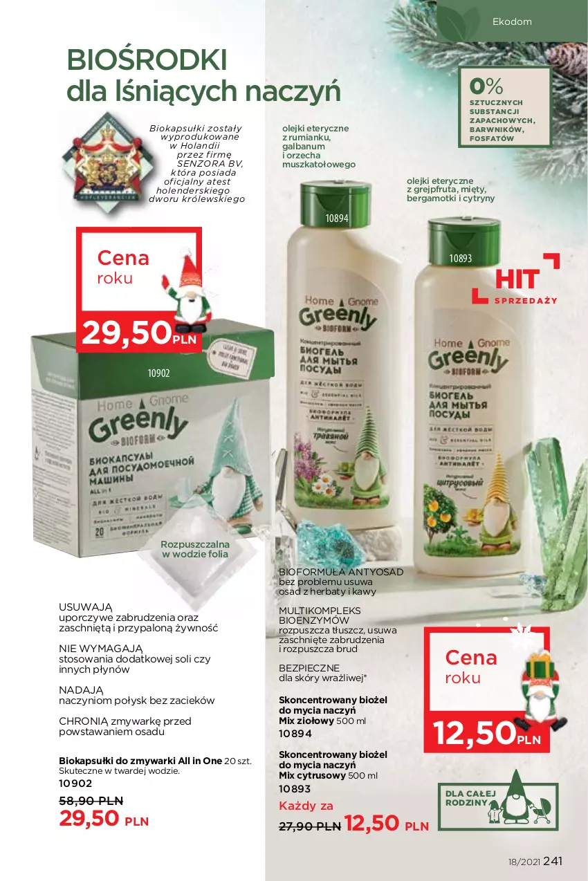 Gazetka promocyjna Faberlic - Gazetka - ważna 06.12 do 26.12.2021 - strona 241 - produkty: Biokap, Cytryny, Do mycia naczyń, Fa, Grejpfrut, Królewski, Mus, Okap, Olej, Piec, Por, Rum, Zmywarki