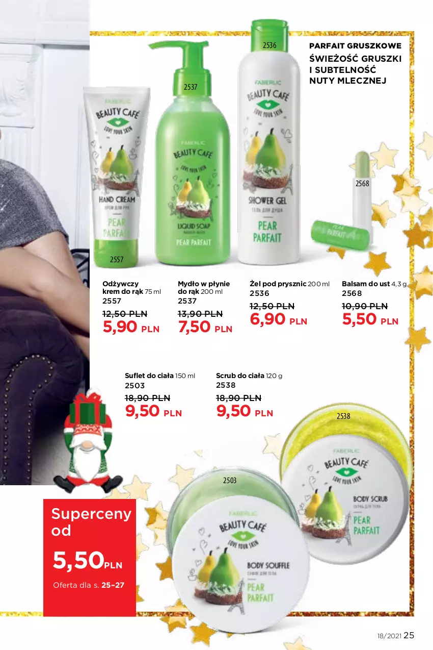 Gazetka promocyjna Faberlic - Gazetka - ważna 06.12 do 26.12.2021 - strona 25 - produkty: Balsam do ust, Fa, Gruszki, Krem do rąk, Mydło, Mydło w płynie, Nuty