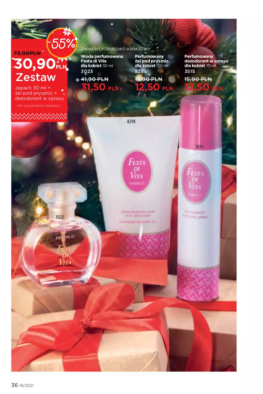 Gazetka promocyjna Faberlic - Gazetka - ważna 06.12 do 26.12.2021 - strona 36 - produkty: Dezodorant, Perfum, Woda, Woda perfumowana