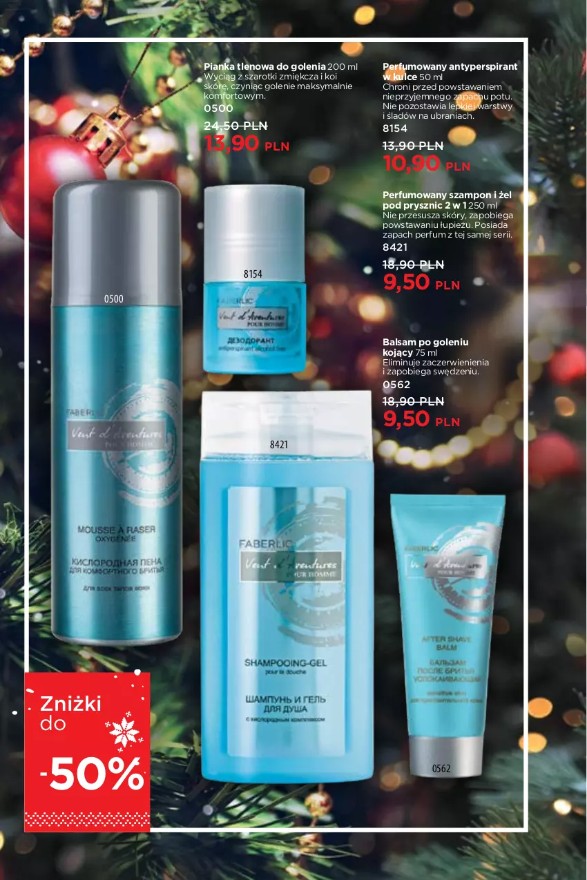 Gazetka promocyjna Faberlic - Gazetka - ważna 06.12 do 26.12.2021 - strona 56 - produkty: Antyperspirant, Balsam po goleniu, Perfum, Ser, Szampon, Ubrania