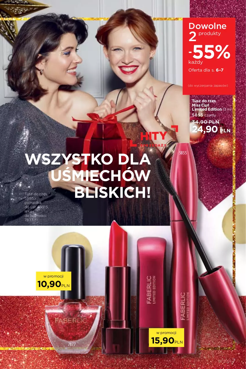 Gazetka promocyjna Faberlic - Gazetka - ważna 06.12 do 26.12.2021 - strona 7 - produkty: Lakier, Lakier do paznokci, Tusz