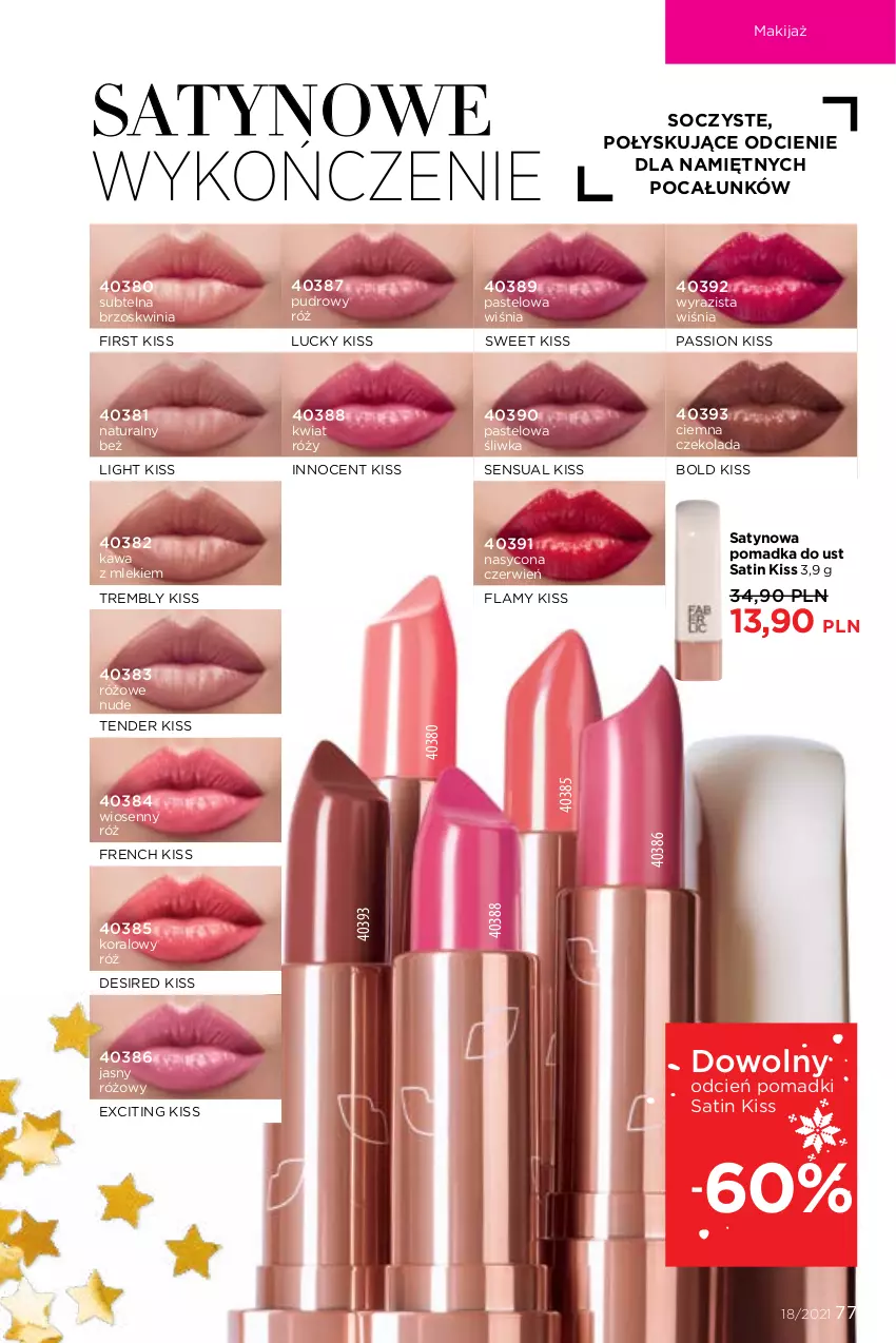 Gazetka promocyjna Faberlic - Gazetka - ważna 06.12 do 26.12.2021 - strona 77 - produkty: Cień, Czekolada, Kawa, Makijaż, Sati, Sensual
