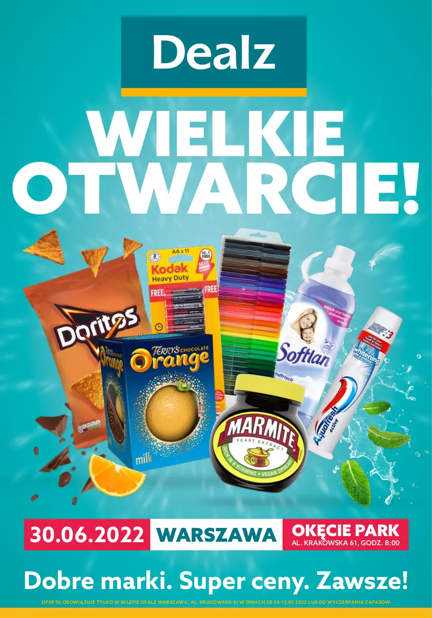 Gazetka promocyjna Dealz - WIELKIE OTWARCIE 30.06.2022 🥳Warszawa, Okęcie Park - ważna 30.06 do 13.07.2022 - strona 1