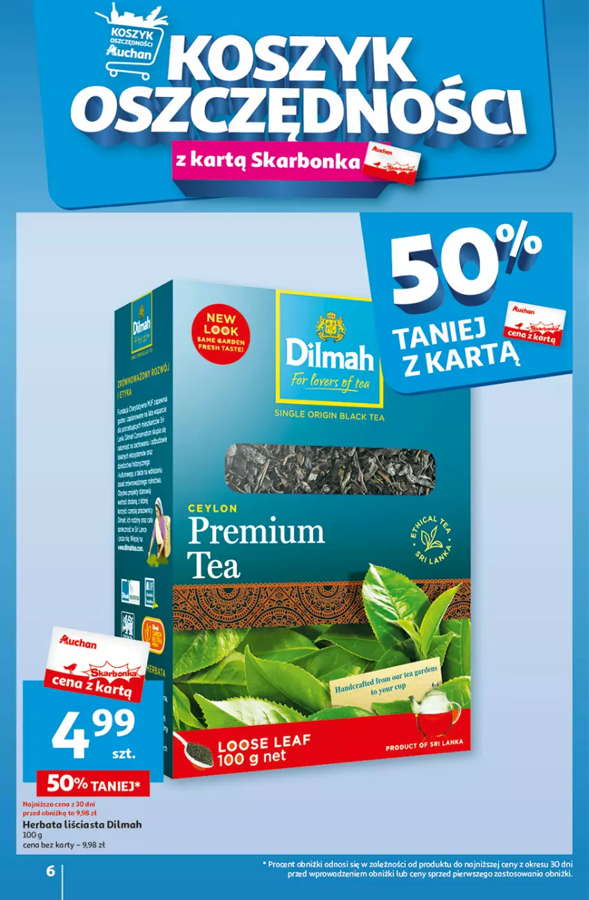 Gazetka promocyjna Auchan - Gazetka Aktywność na świeżym powietrzu! Hipermarket Auchan - ważna 11.04 do 17.04.2024 - strona 6 - produkty: Dilmah, Herbata