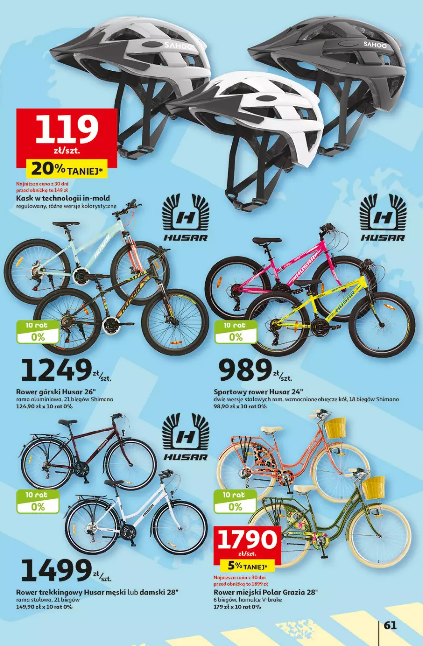 Gazetka promocyjna Auchan - Gazetka Aktywność na świeżym powietrzu! Hipermarket Auchan - ważna 11.04 do 17.04.2024 - strona 61 - produkty: Gra, Kask, Por, Rama, Rower, Sport