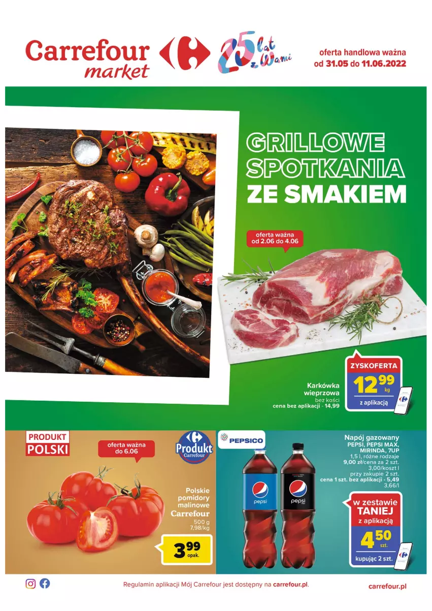 Gazetka promocyjna Carrefour - Gazetka Market - ważna 31.05 do 11.06.2022 - strona 1 - produkty: Kosz, Napój, Napój gazowany, Pepsi