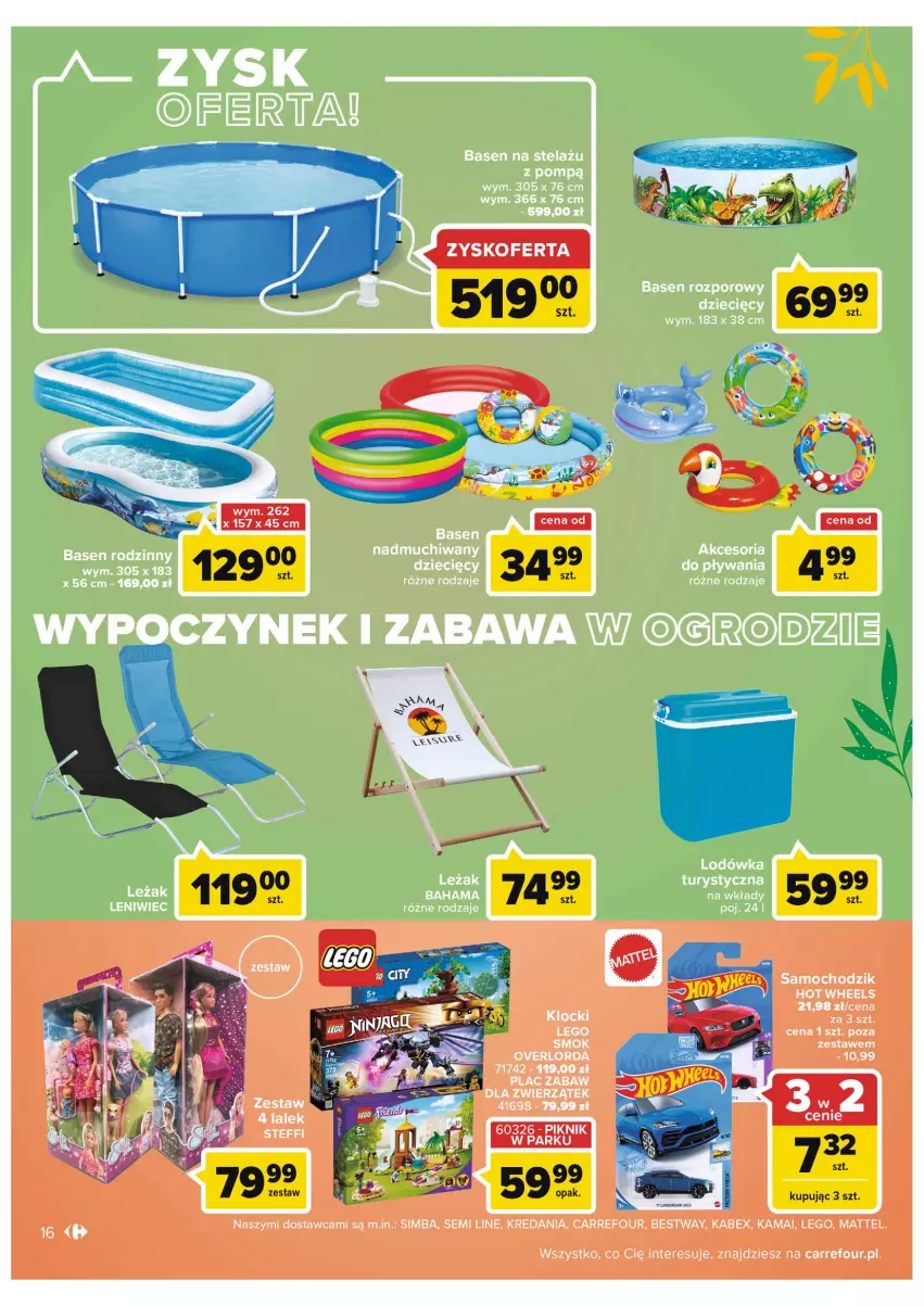 Gazetka promocyjna Carrefour - Gazetka Market - ważna 31.05 do 11.06.2022 - strona 16 - produkty: Chodzik, Dzieci, Hama, Klocki, LEGO, Lodówka, Mattel, Por