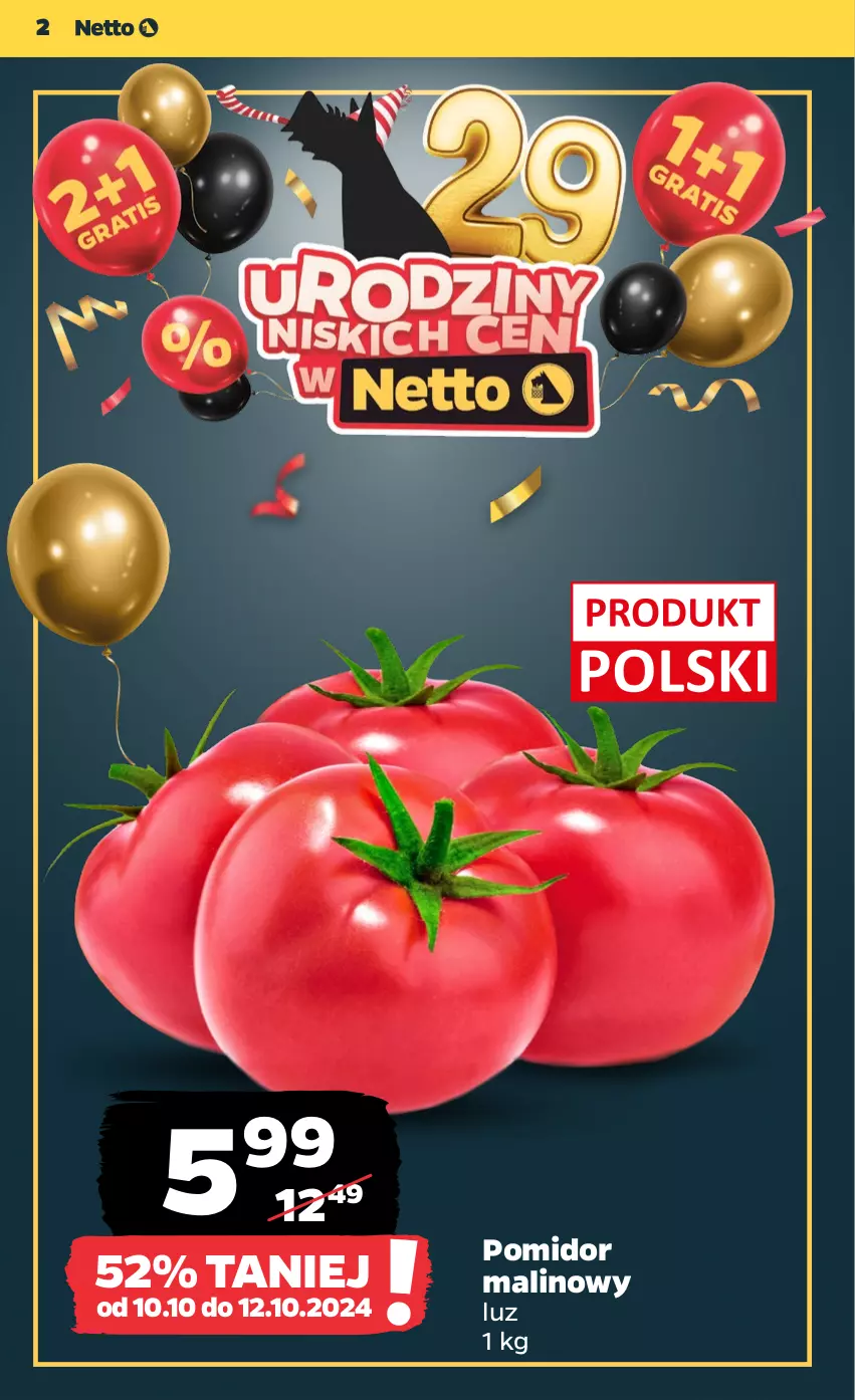 Gazetka promocyjna Netto - Artykuły spożywcze - ważna 10.10 do 16.10.2024 - strona 2 - produkty: Pomidor malinowy