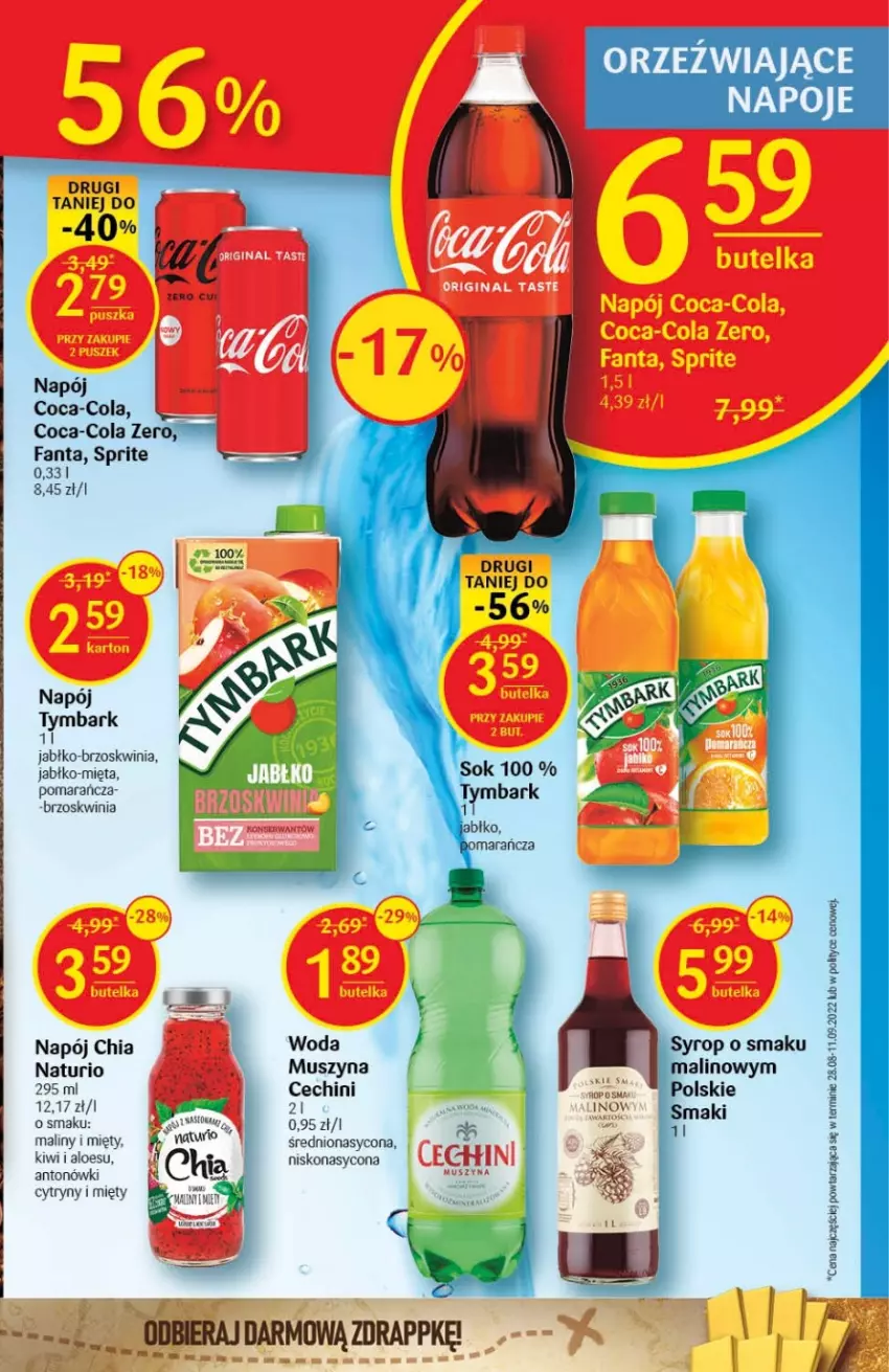 Gazetka promocyjna Delikatesy Centrum - Gazetka DC42 - ważna 27.10 do 02.11.2022 - strona 27 - produkty: Chia, Coca-Cola, Cytryny, Fa, Fanta, Mięta, Mus, Napój, Napoje, PSB, Sok, Sprite, Syrop, Szyna, Woda