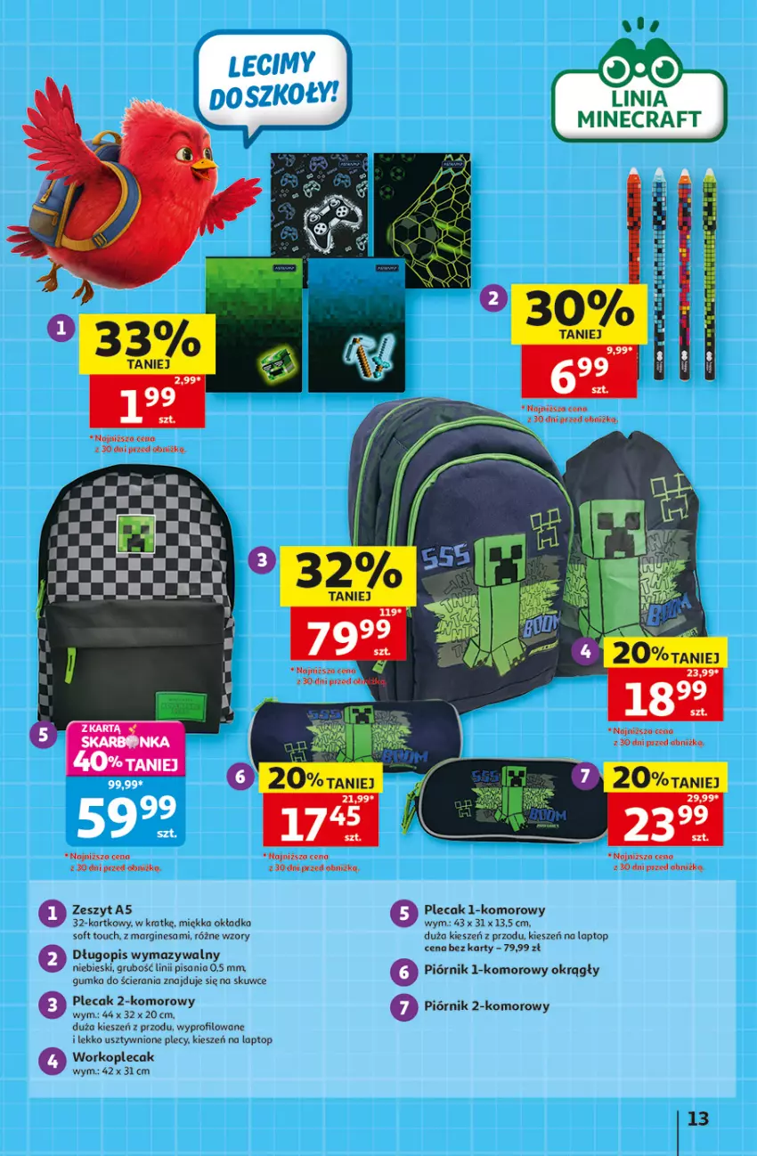 Gazetka promocyjna Auchan - Gazetka 30 Lat Hipermarket Auchan - ważna 06.08 do 12.08.2026 - strona 13 - produkty: Długopis, Gin, Piórnik, Plecak, Top