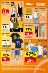 Gazetka promocyjna Auchan - Gazetka 30 Lat Hipermarket Auchan - Gazetka - ważna od 12.08 do 12.08.2026 - strona 35 - produkty: Top, Szorty, Bermudy, T-shirt, Spodnie