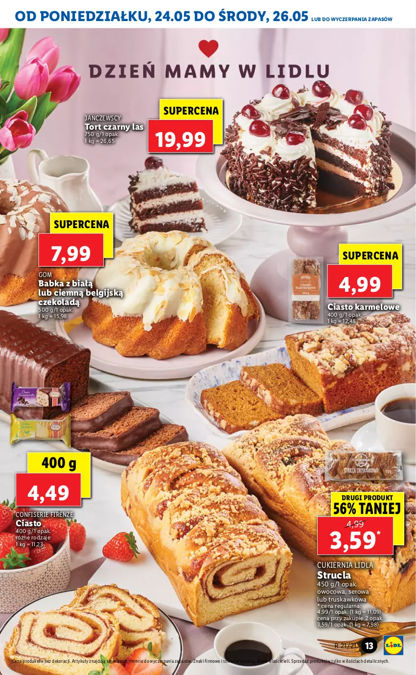 Gazetka promocyjna Lidl - GAZETKA - ważna 24.05 do 26.05.2021 - strona 13 - produkty: Babka, Cukier, LG, Ser, Strucla