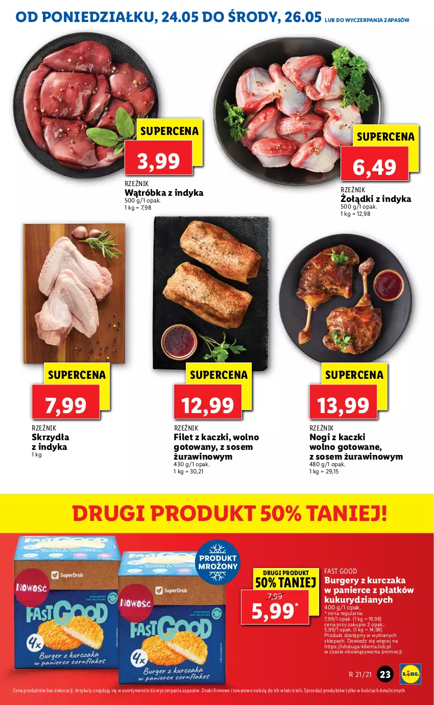 Gazetka promocyjna Lidl - GAZETKA - ważna 24.05 do 26.05.2021 - strona 23 - produkty: Burger, Fa, Kurczak, Sos, Wino