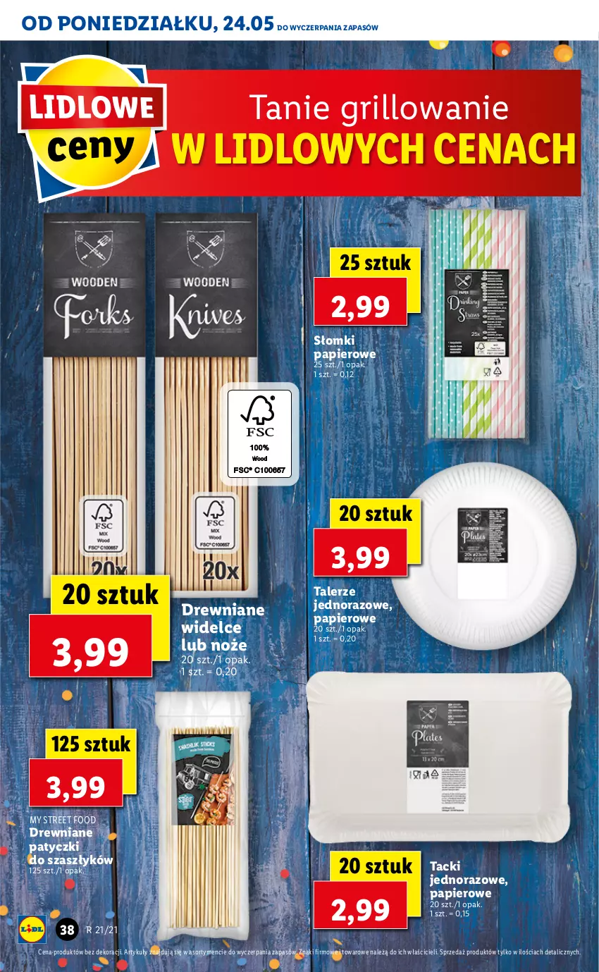 Gazetka promocyjna Lidl - GAZETKA - ważna 24.05 do 26.05.2021 - strona 38 - produkty: Grill, Noż, Papier, Talerz