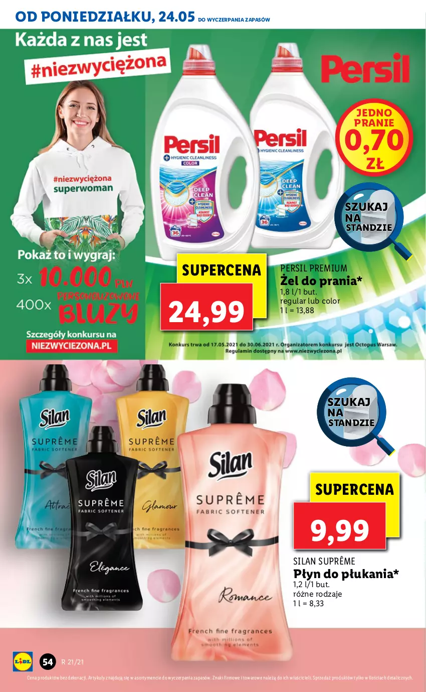 Gazetka promocyjna Lidl - GAZETKA - ważna 24.05 do 26.05.2021 - strona 54 - produkty: Persil, Płyn do płukania, Silan