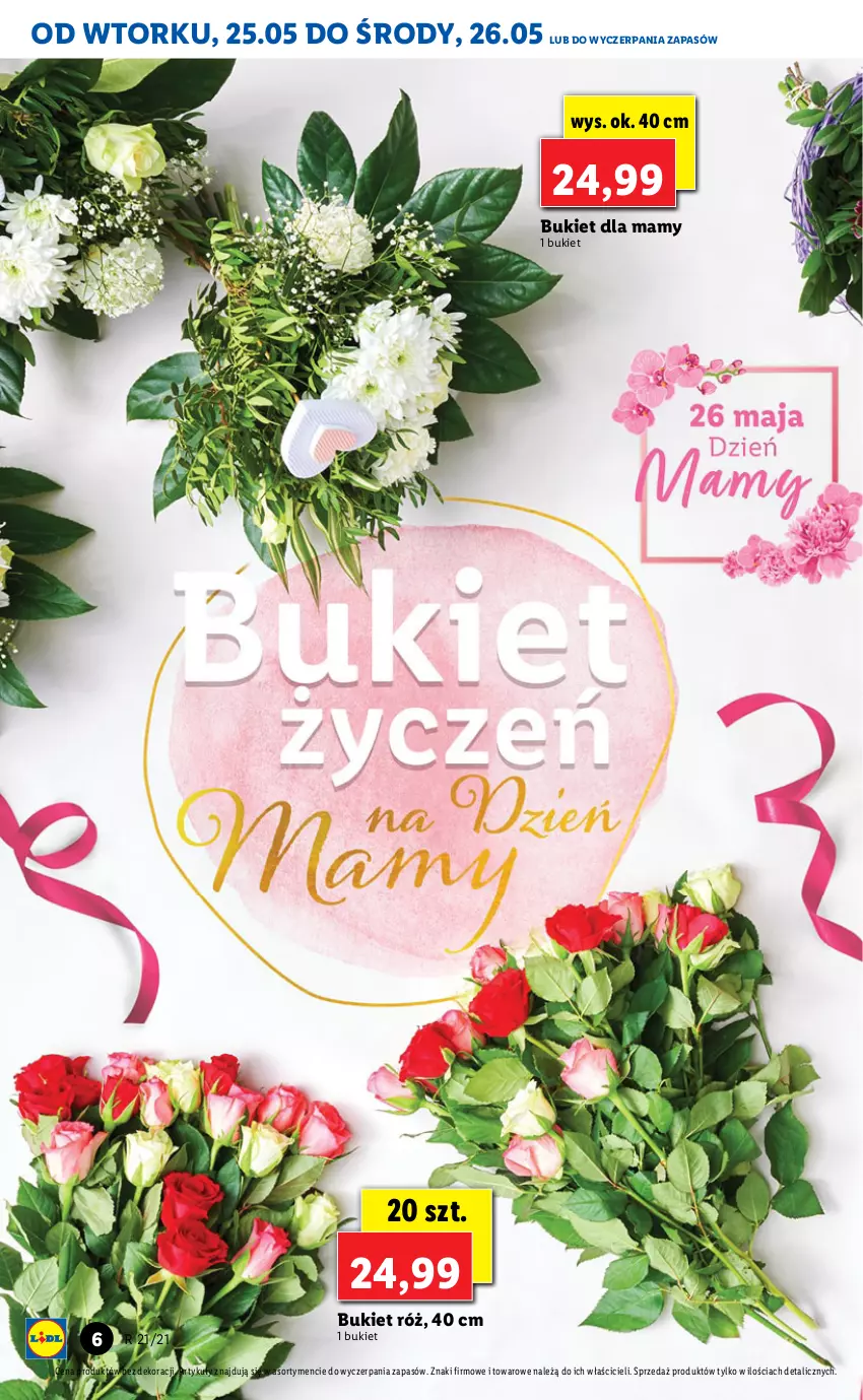 Gazetka promocyjna Lidl - GAZETKA - ważna 24.05 do 26.05.2021 - strona 6 - produkty: Bukiet