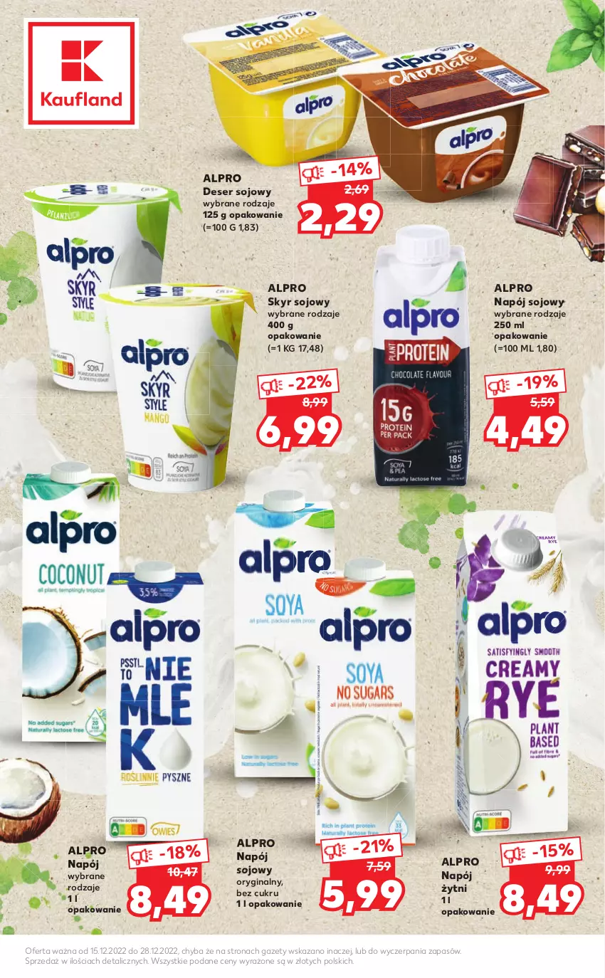 Gazetka promocyjna Kaufland - Katalog - ważna 15.12 do 28.12.2022 - strona 2 - produkty: Alpro, Deser, Gin, Napój, Ser