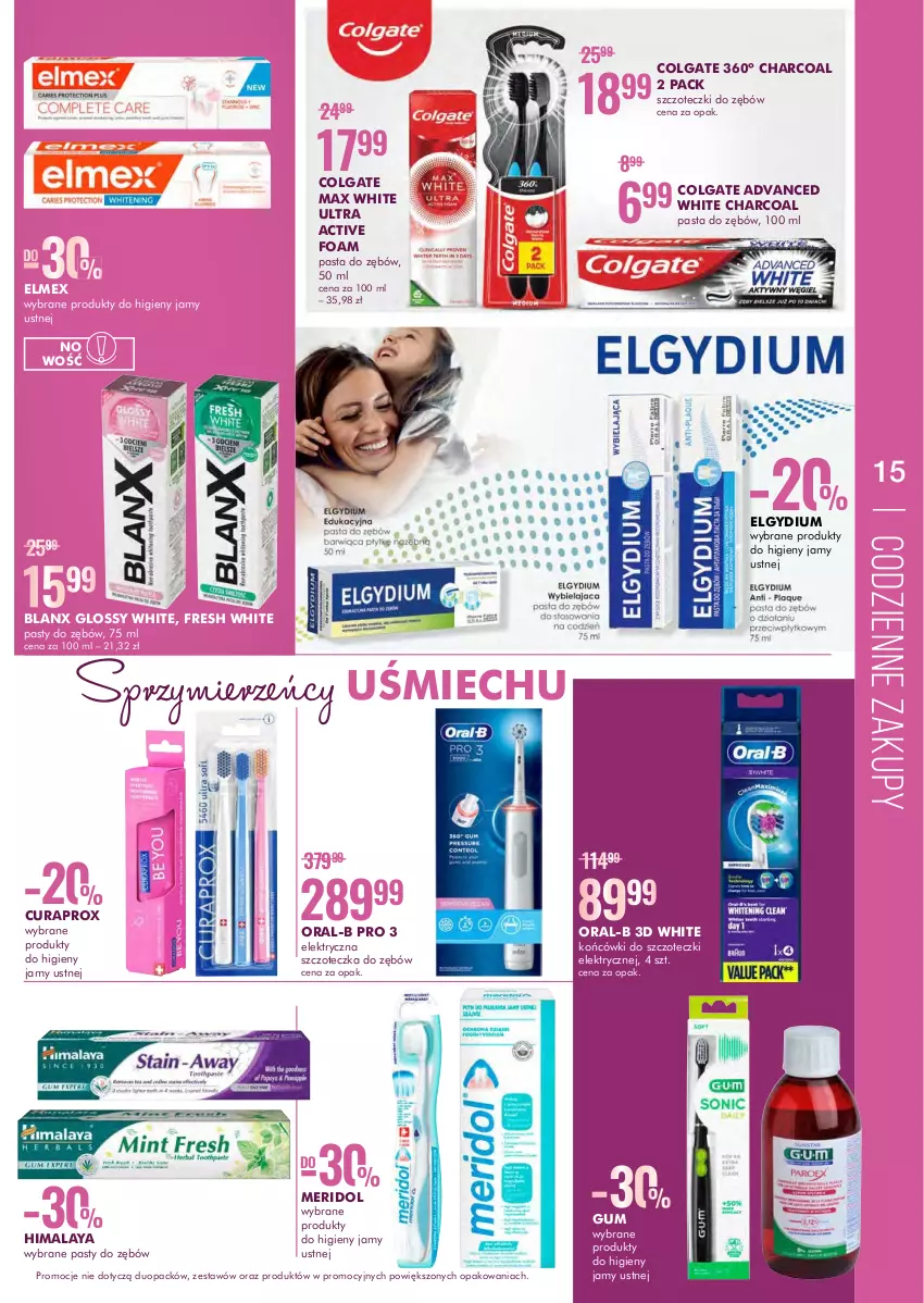 Gazetka promocyjna Super Pharm - Gazetka - ważna 28.11 do 12.12.2022 - strona 15 - produkty: Colgate, Curaprox, Elektryczna szczoteczka, Elgydium, Elmex, Himalaya, LG, Szczoteczka